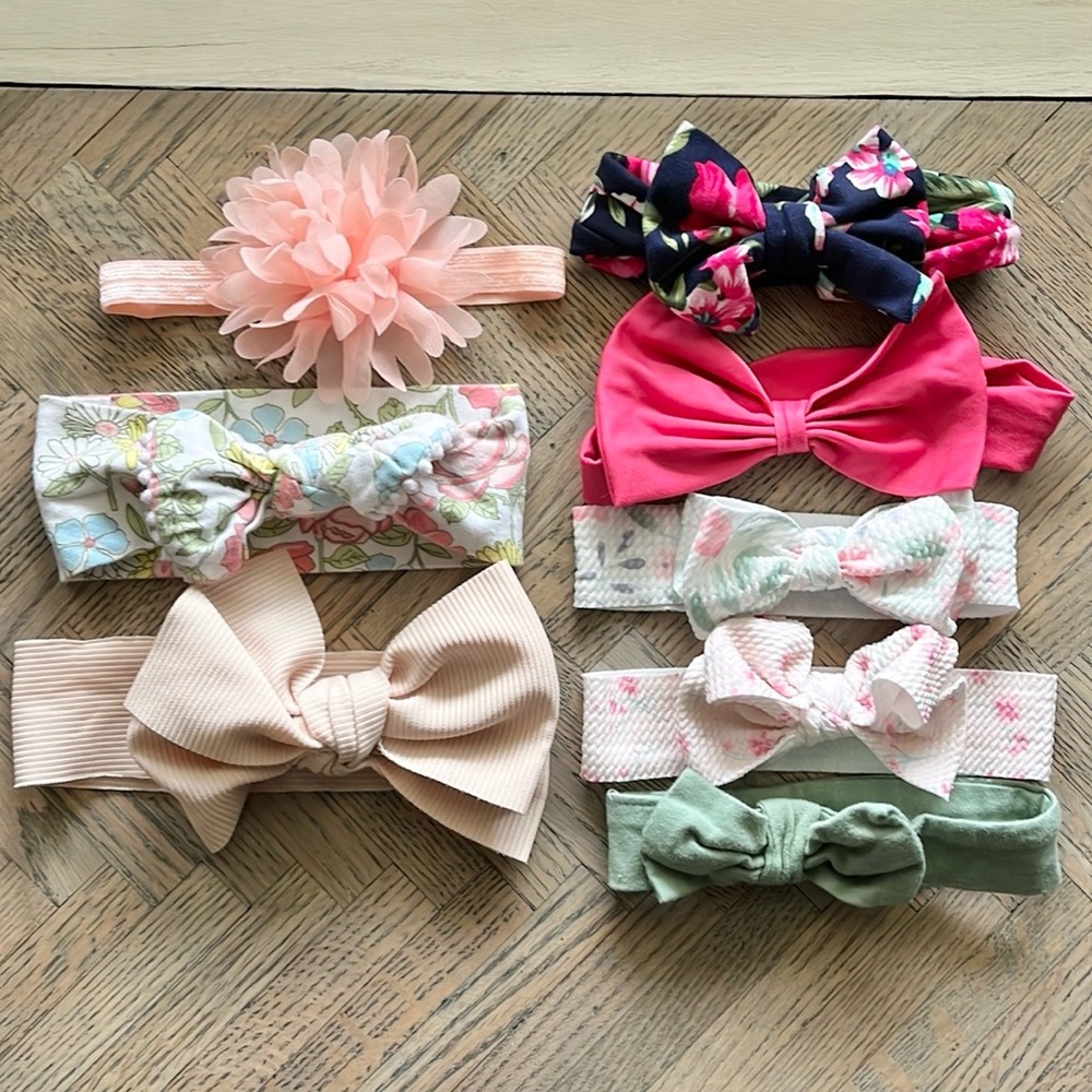 Baby Girl Hair Bow Headband Bundle